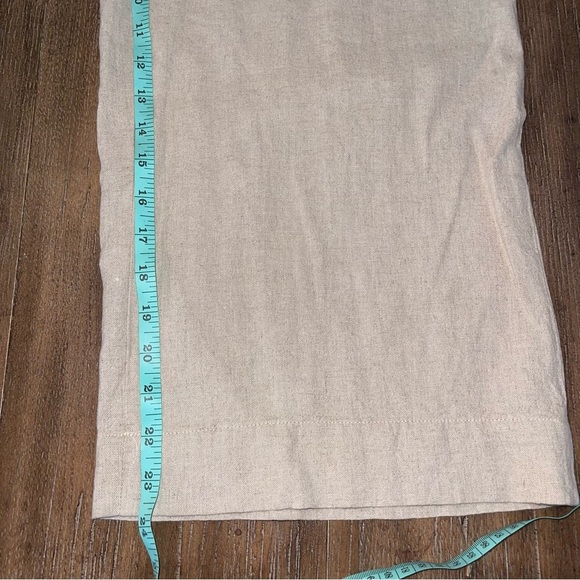 Urban Outfitters Linen Jumpsuit Women’s M Strapless Wide Leg Twist Front - Picture 6 of 12